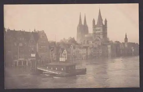 Ansichtskarte Köln NRW Katastrophe Flut Überschwemmung Stadt Häuserfront
