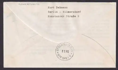 Flugpost Brief Air Mail Erstflug SAS Caravelle Frankfurt Kopenhagen Stockholm