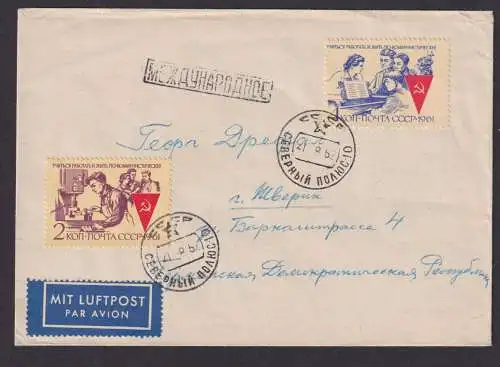 Flugpost Brief Air Mail Sowjetunion 21.8.1962