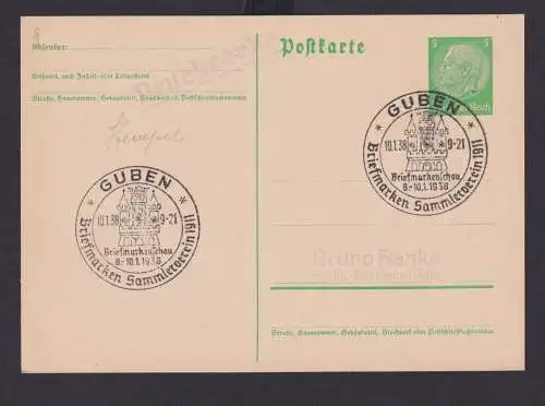 Ganzsache Guben Brandenburg Deutsches Reich Drittes Reich Karte Philatelie SST