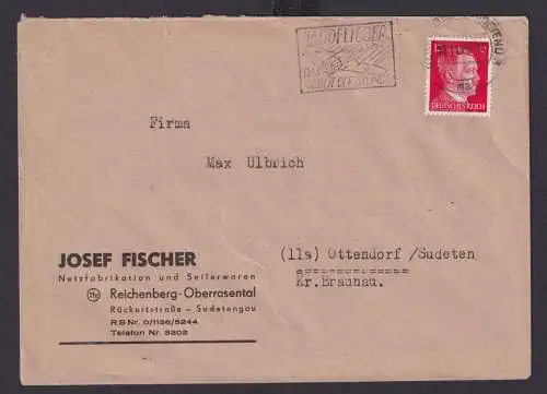 Reichenberg Sudetenland Deutsche Ostgebiete Deutsches Reich Drittes Reich Brief