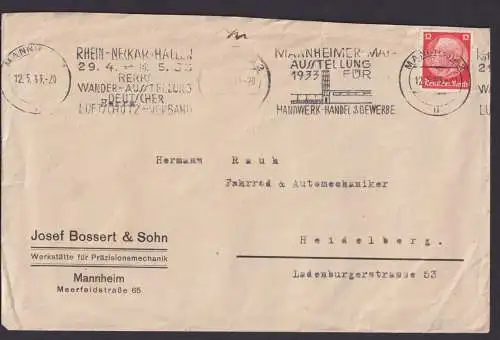 Mannheim Baden Württemberg Deutsches Reich Drittes Reich Brief Anlass SST