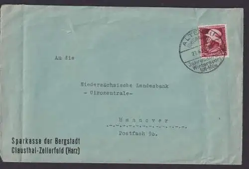 Altenau Oberharz Niedersachsen Deutsches Reich Drittes Reich Brief Urlaub Sport