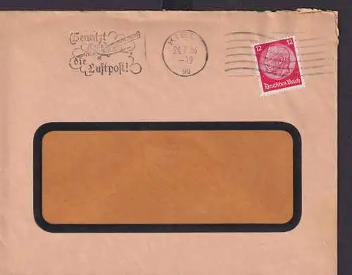 Deutsches Reich Drittes Reich Briefe Flugpost Postsache SST Benutzt die Luftpost