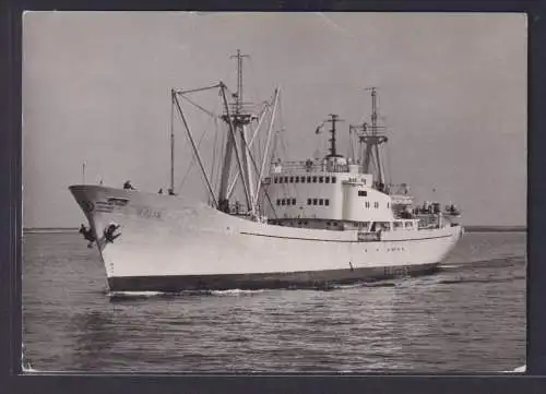 Ansichtskarte Schiff Schifffahrt Seefahrt Marine Wolin Zug Auto Passagier Fähre