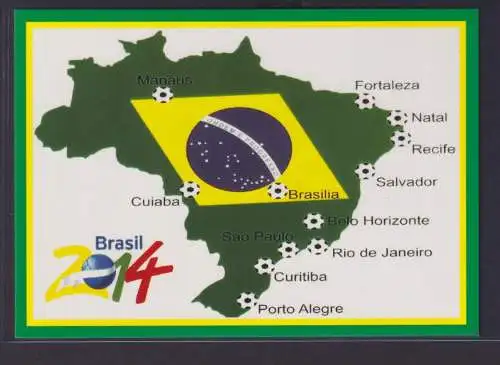 Ansichtskarte Fußballstadien in Brasilien Austragung WM 2014