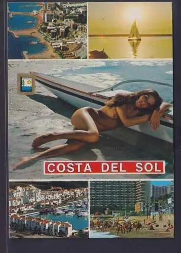 Ansichtskarte Erotik Akt Frauen Costa Del Sol Spanien nach Meerhout Belgien