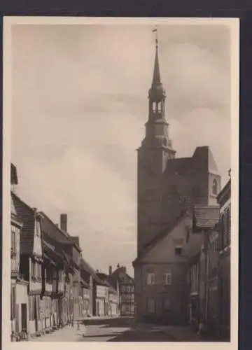 Ansichtskarte Tangemünde Sachsen Anhalt Strasse Kirche Religion