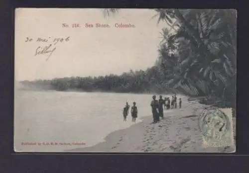 Ansichtskarte Colombo Sri Lanka Indischer Ozean Sea Shore Geschichte Ceylon