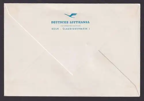 Briefmarken Flugpost Brief Air Mail Bund BRD Lufthansa AFS Absenderfreistempel