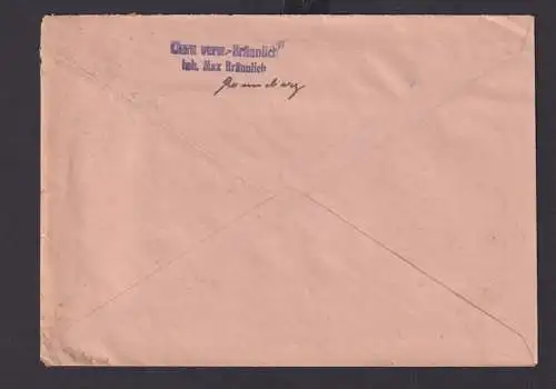 SBZ Thüringen Brief EF 115 cy Brücken Wiederaufbau Ronneburg nach Gera 31.3.1946