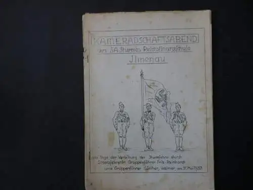 Ilmenau Thüringen Kameradschaftsabend des SA Sturmes Reichsfinanzschule und 2.