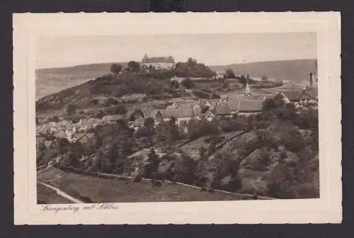 Ansichtskarte Spangenberg Hessen Totalansicht mit Schloss Verlag Heinrich Lösch