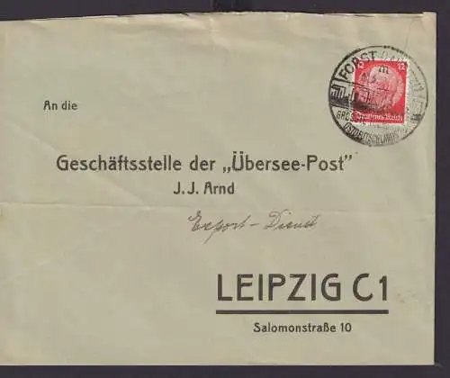 Deutsches Reich Drittes Reich Briefe Sonderstempel Forst Lausitz Größte