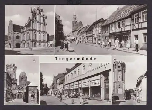Ansichtskarte Tangermünde Sachsen Anhalt Geschäftsstrasse Kaufhaus am Markt