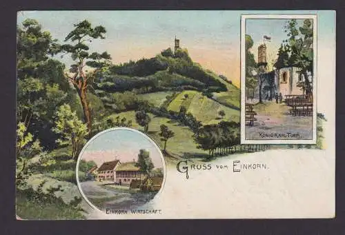 Litho Ansichtskarte Einkorn Berg B. Schwäbisch Hall Baden Württemberg n.