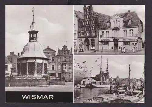 Ansichtskarte Wismar Mecklenburg Vorpommern Gaststätte Reuterhaus Hafen