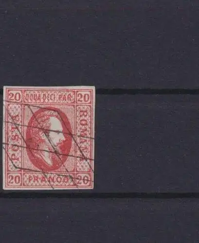 Rumänien Fürst Cuza 13 x 20 Par rot gestmpelt Kat.-Wert 45,00 Ausgabe 1865