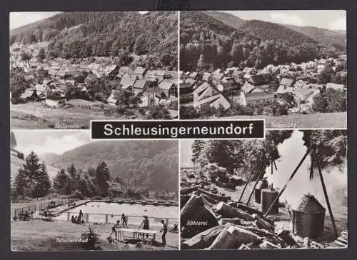 Ansichtskarte Schleusingerneundorf Thüringen Ansichten Schwimmbad n. Radeberg