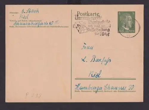 Deutsches Reich Drittes Reich Ganzsache SST Postsache Unversiegelte Wertpakete