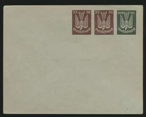 Deutsches Reich Privatganzsache Umschlag PU 95 A 2 Holztaube
