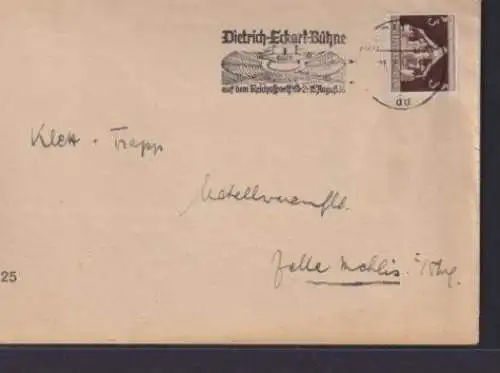 Deutsches Reich Brief Maschinen Stempel Berlin Dietrich Eckard Bühne