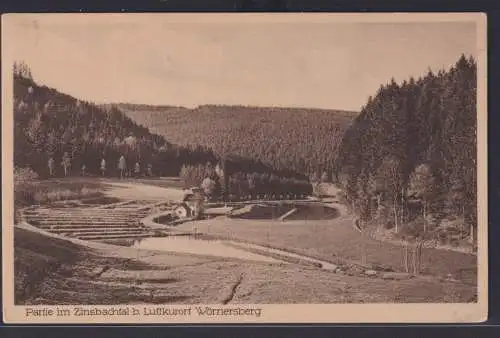 Ansichtskarte Wörnersberg Zinsbachtal Landschaft Wald Teich Baden Württemberg