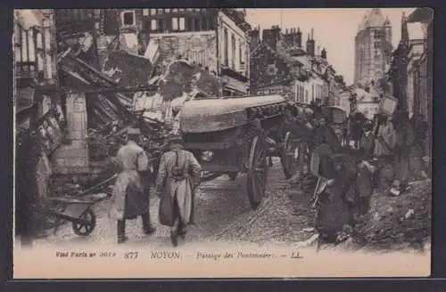 Ansichtskarte Noyon Kriegsschauplatz I.Weltkrieg Frankreich Zerstörte Häuser