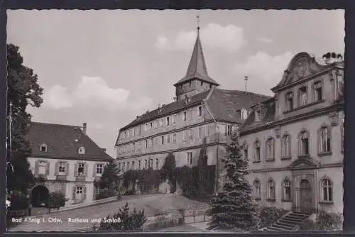 Ansichtskarte Bad König Rathaus Schloss Odenwald Hessen Verlag Wilhelm Gerling