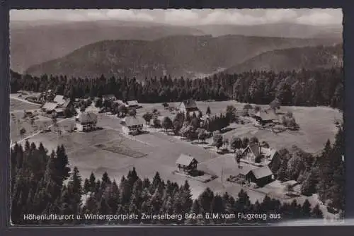 Ansichtskarte Zwieselberg Reklame Hotel Pension Hirsch Totalansicht Landschaft