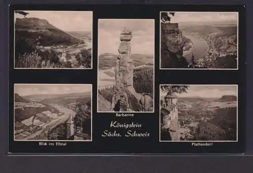 Ansichtskarte Königstein Sächsische Schweiz Sachsen Ansichten Dick Fotoverlag