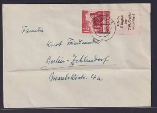 Briefmarken Deutsches Reich Zusammendruck WHW Werde Mitglied der NS Volkswohl -