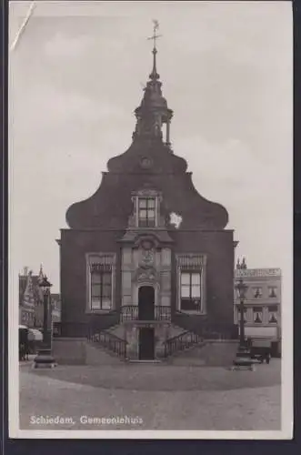 Ansichtskarte Schiedam Gemeindehaus Niederlande 12.1943