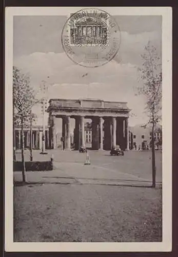 Brief Berlin seltene Maximumkarte 42 Bauten Brandenburger Tor mit SST