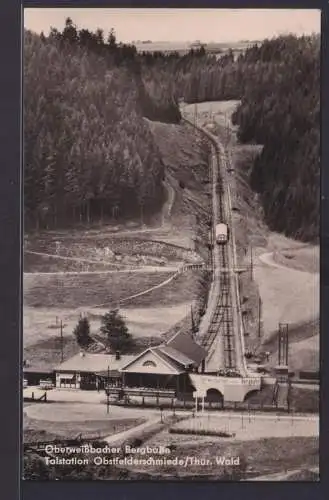 Ansichtskarte Oberweissbach Bergbahn Talstation Obstfelder Schmiede Thüringer