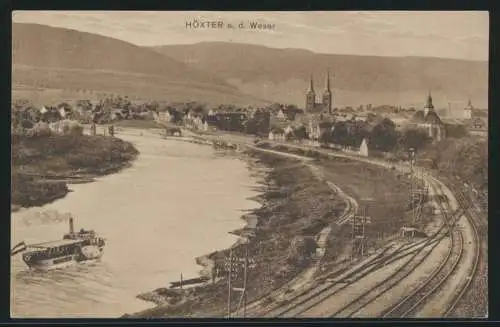 Ansichtskarte Höxter Weser Nordrhein-Westfalen ungelaufen