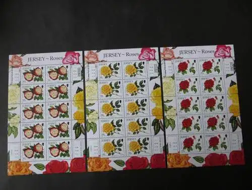 Großbritannien Jersey Kleinbogensatz 1494-99 Rosenausstellung Blumen Festival