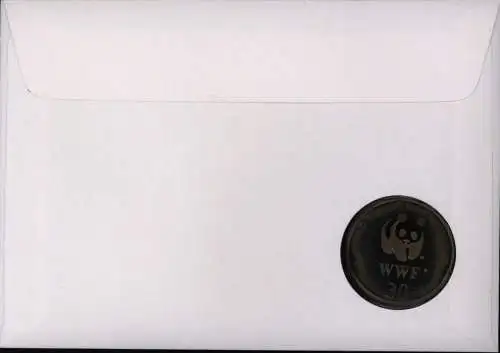 Numisbrief Malawi Klunkerkranich Medaille 30 Jahre WWF Tiere Vögel