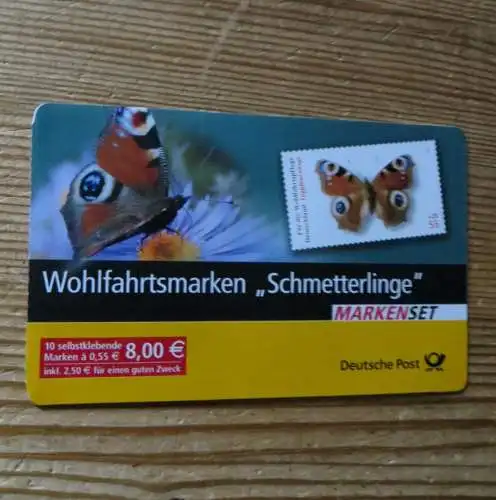 Bundesrepublik Markenheftchen 60 Wohlfahrt Schmetterlinge 2005 Ersttagsstempel