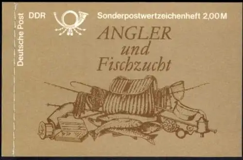 DDR Markenheftchen 9 w 1 Süßwasserfische 1988 tadellos postfrisch