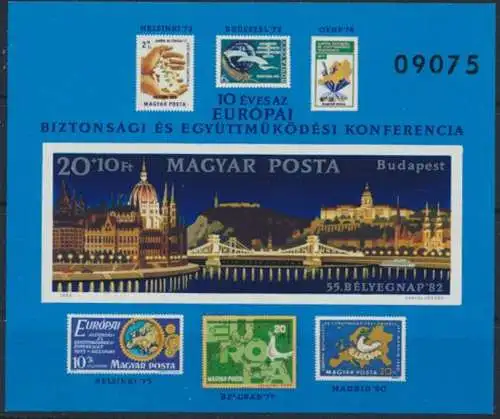 Ungarn Block 159 B postfrisch - 10 Jahre KSZE 1982