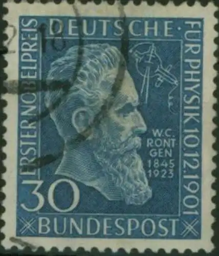 Bund 147 Röntgen 30 Pfg. gestempelt 1951