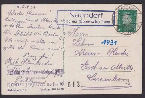 Naundorf über Vetschau Spreewald Brandenburg Deutsches Reich Ansichtskarte