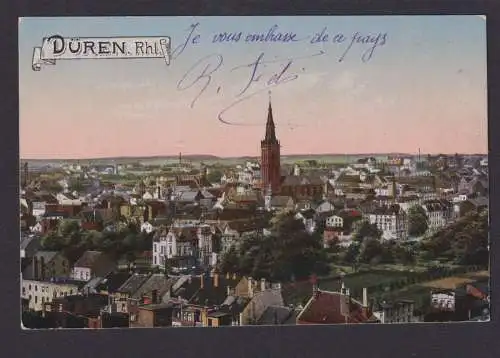 Ansichtskarte Litho Düren Rheinland Stadtansicht Nordrhein Westfalen