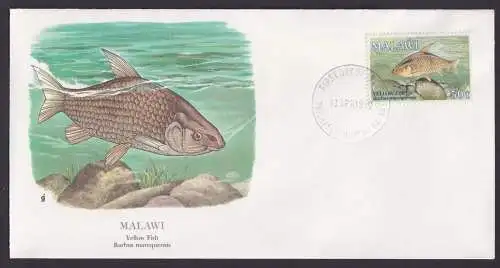 Malawi Malawi Südafrika Fauna Gelbfisch schöner Künstler Brief