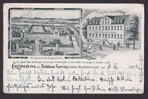 Höxter Vorläufer Ansichtskarte Restauration Hotel Dreilinden Pension Sommer -