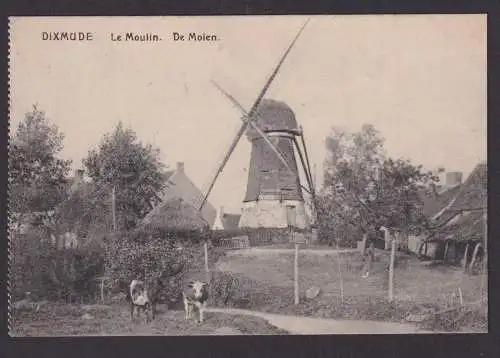 Ansichtskarte Dixmude Belgien Feldpost Windmühle Re. Inf. Reg. 77 Oldenburg