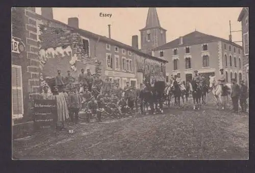 Ansichtskarte Essey Frankreich Feldpost Fest Soldaten Anlass Kirchwerder Parade