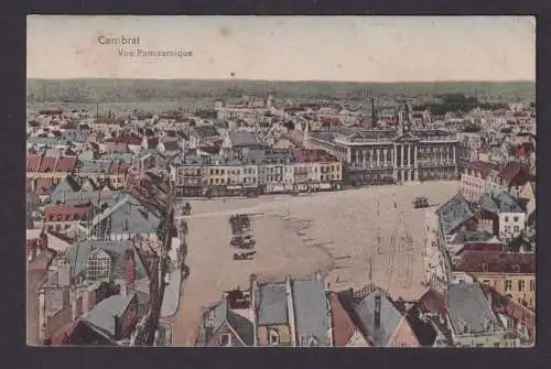 Ansichtskarte Cambrai Frankreich Feldpost Stadtpanorama