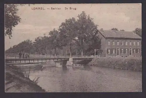 Ansichtskarte Lommel Deutsches Reich Feldpost Belgien Burg mit Fluss u